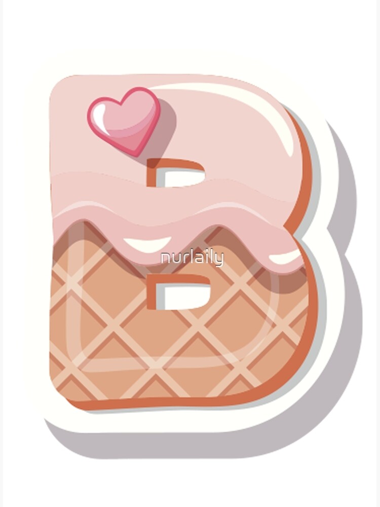 "Ice Cream Letter B - Letter B Initial - Personalized Name" Poster for