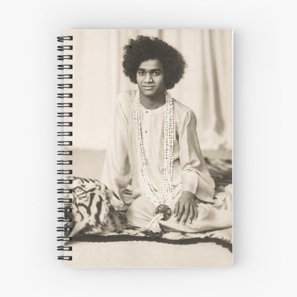 Item preview, Young Sathya Sai Baba on Tiger Skin Sitting designed and sold by sathyas-corner.