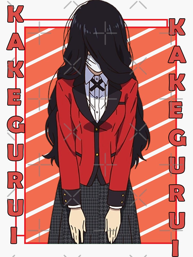 Pegatina Sumika Warakubami Kakegurui Kakegurui Dise O De Rayas De Dos Colores De Kruto Designs