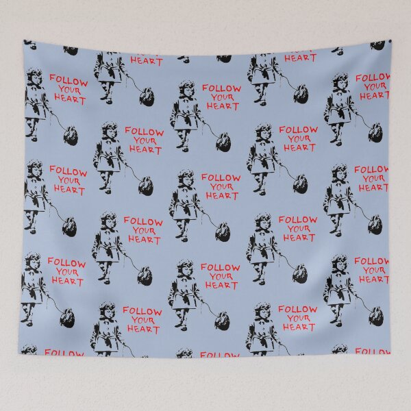 Item preview, Banksy Follow Your Heart designed and sold by SarahHoltie.
