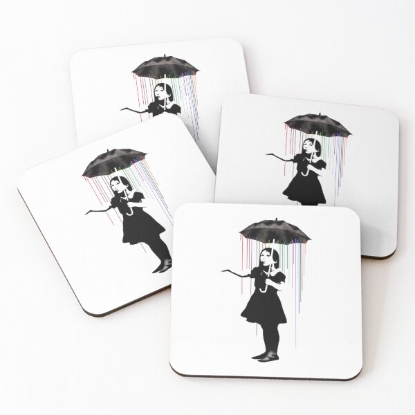 Item preview, Banksy Girl With Umbrella designed and sold by SarahHoltie.