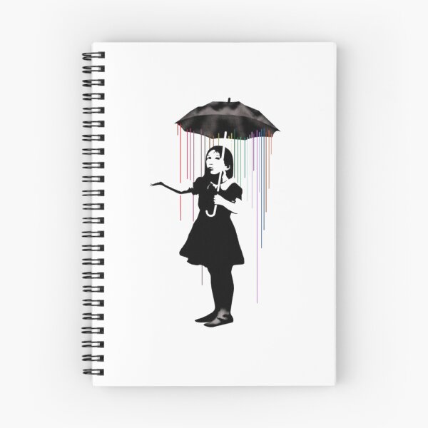 Item preview, Chica Banksy con paraguas designed and sold by SarahHoltie.