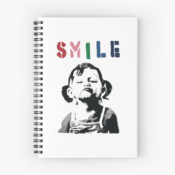 Item preview, Banksy graffiti Quote SMILE with girl not smiling Girl Power  designed and sold by SarahHoltie.