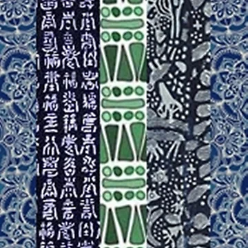 Artwork thumbnail, African batic patchwork lines by hellcom