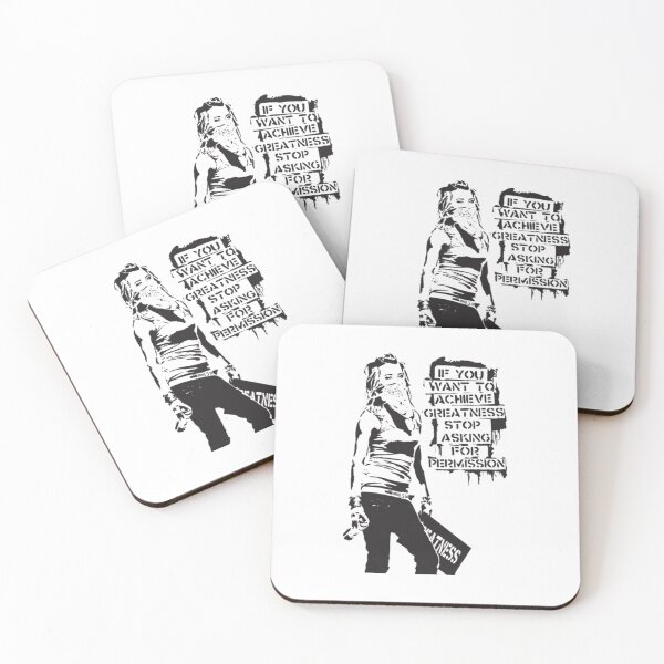 Item preview, Banksy quote graffiti If You Want to Achieve Greatness stop  designed and sold by SarahHoltie.