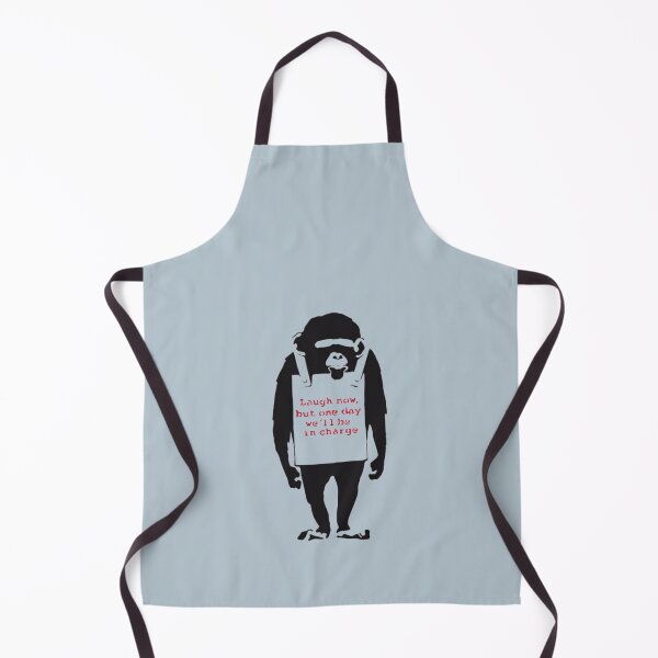 Item preview, Banksy Quote Monkey Chimpanze Laugh Now designed and sold by SarahHoltie.