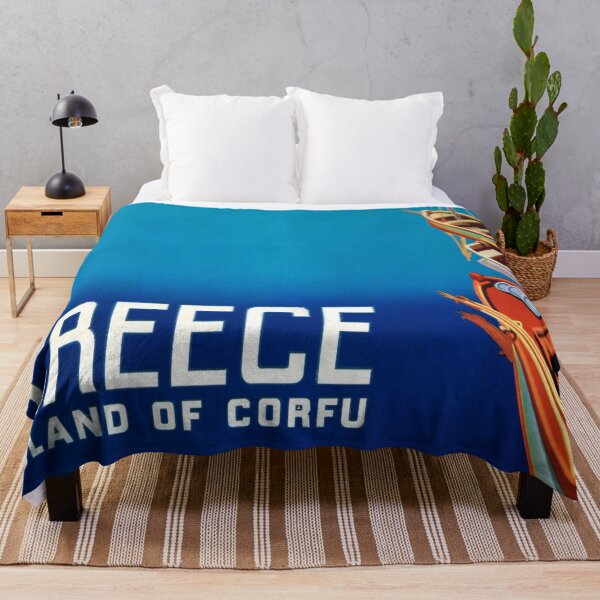 Item preview, 1954 Travel Poster Advertising, the Island of Corfu in Greece designed and sold by SuperMerchMan.