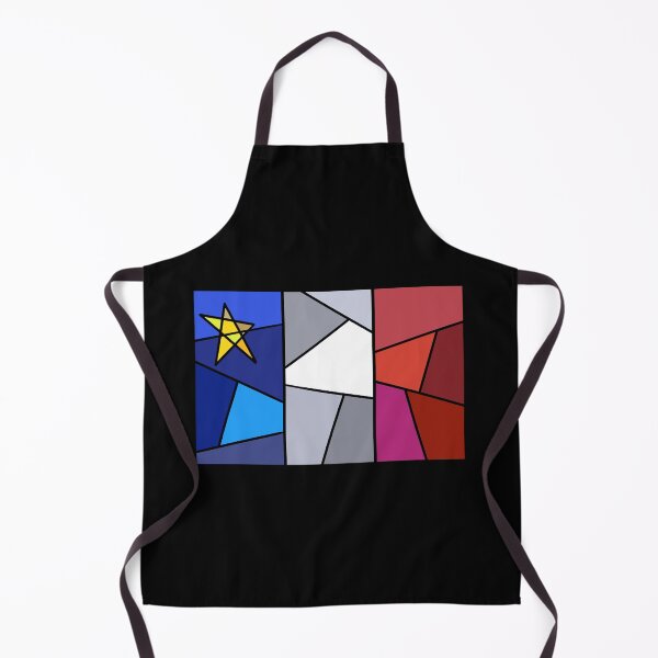 Item preview, Acadian flag mosaic on black - Drapeau acadien mosaïque sur fond noir designed and sold by ColoursOfFrance.