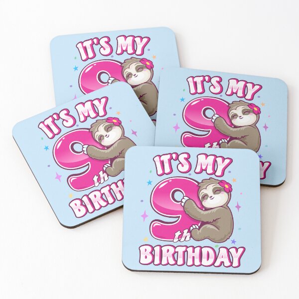 Item preview,  Its My 9th Birthday Pink Sloth designed and sold by pablomendoza.
