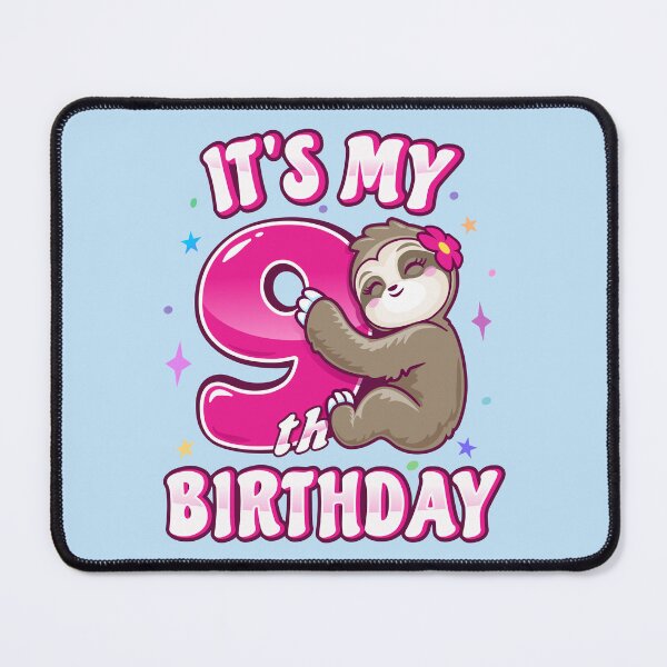 Item preview, Its My 9th Birthday Pink Sloth designed and sold by pablomendoza.