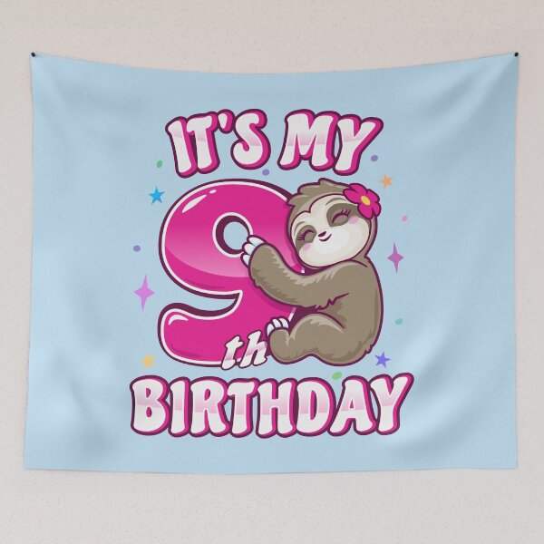 Item preview,  Its My 9th Birthday Pink Sloth designed and sold by pablomendoza.