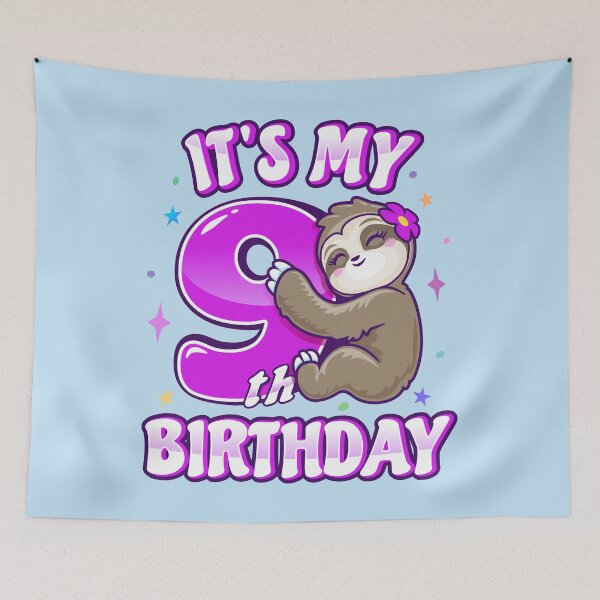 Item preview,  Its My 9th Birthday Purple Sloth designed and sold by pablomendoza.