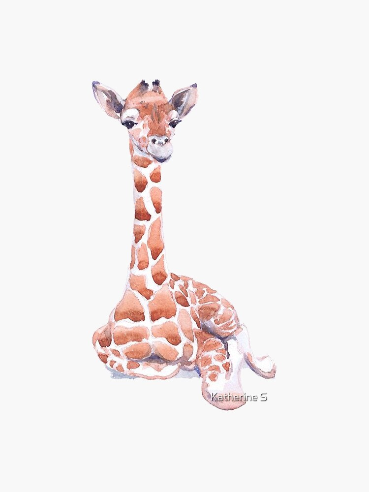 Watercolor Giraffe by katherineshek