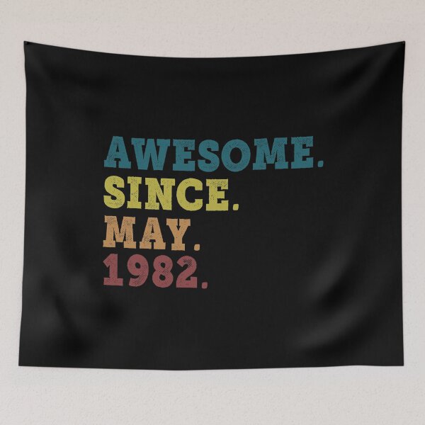 Item preview, Awesome Since May 1982 Retro Vintage 40th Birthday Gift designed and sold by designbychow.