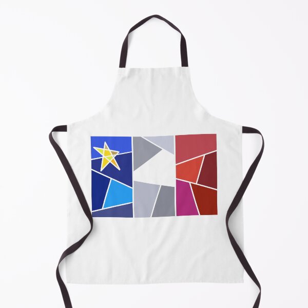 Item preview, Acadian flag mosaic on white- Drapeau acadien mosaïque sur fond blanc designed and sold by ColoursOfFrance.