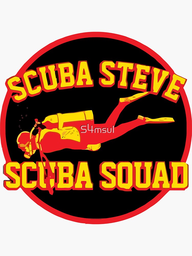 "SCUBA STEVE" Sticker for Sale by S4msul Redbubble