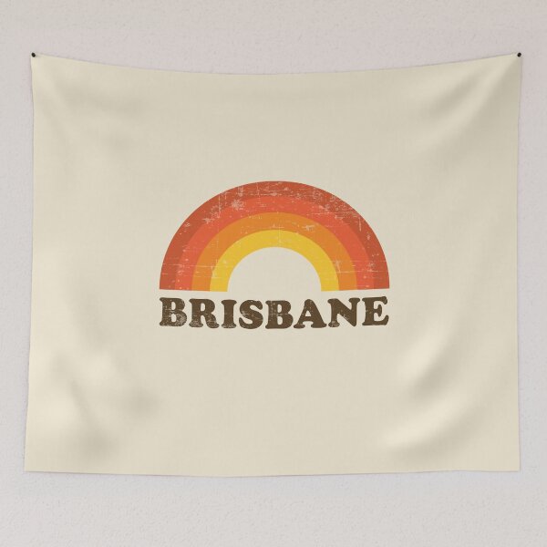 Item preview, Vintage Brisbane Vacation Souvenir Retro Rainbow designed and sold by Delightfully Cynical.