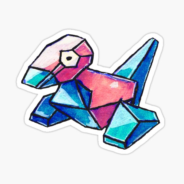 Snorlax and Porygon Pokemon Sticker Vinyl Sticker