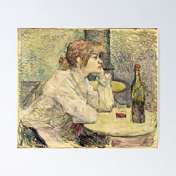 Aperçu de l'œuvre Henri De Toulouse Lautrec - La gueule de bois (Suzanne Valadon) 1887 créée et vendue par artcenter.