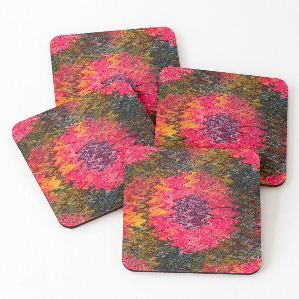 Item preview, Abstract Pink Circle Pattern on Dark Green designed and sold by KeksWorkroom.