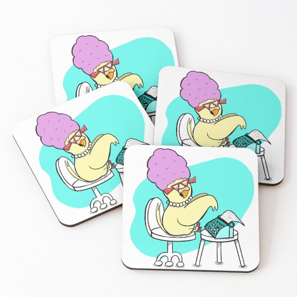 Item preview, Funny Retro Secretary Budgie designed and sold by HalloMolly.