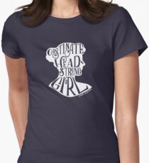 Obstinate, Headstrong Girl Pride and Prejudice Jane Austen Quote Design Women's Fitted T-Shirt