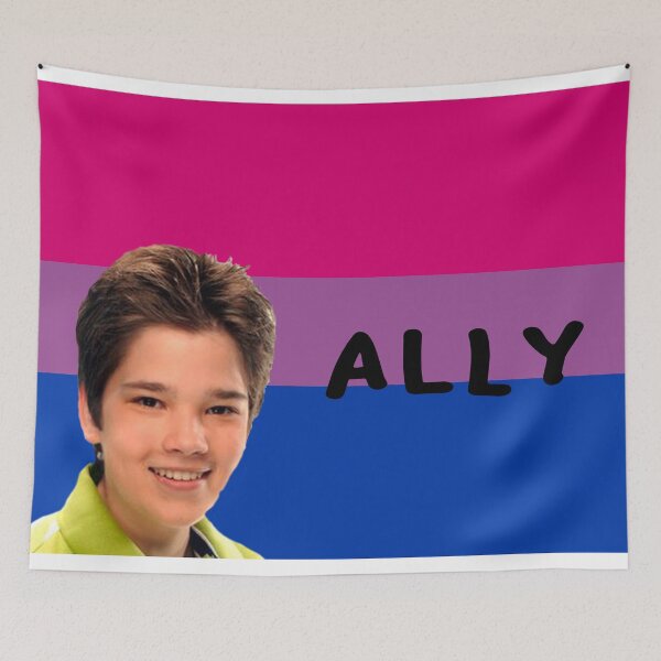 Item preview, bisexual ally bumber sticker designed and sold by pandastickers.