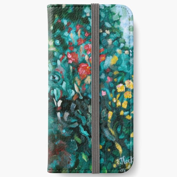 Summer Garden Green iPhone Wallet