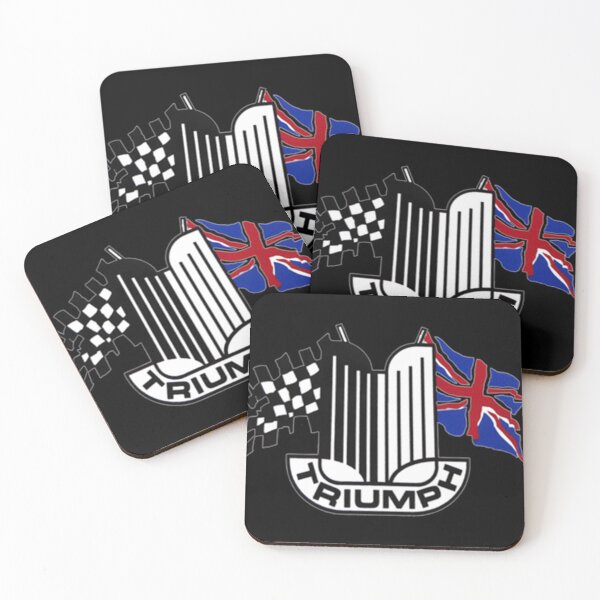 Item preview, Triumph Shield with Checkered Racing and British Flag Classic . designed and sold by gliuesievalr.