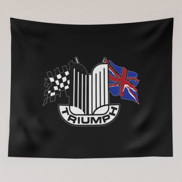 Item preview, Triumph Shield with Checkered Racing and British Flag Classic . designed and sold by gliuesievalr.