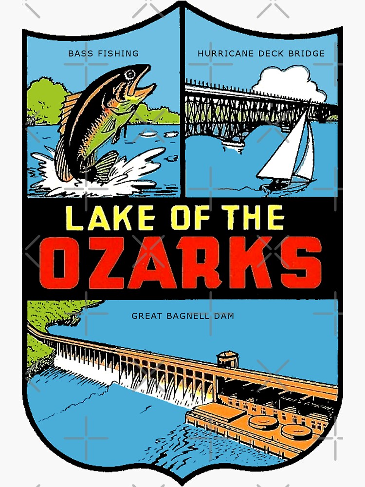 Lake Of The Ozarks Vintage Travel Decal Sticker For Sale By Hilda74 Redbubble 8734