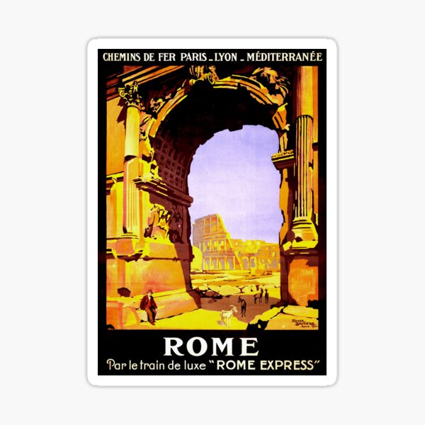 Item preview, ROME EXPRESS: Vintage Train Travel Advertising Print designed and sold by posterbobs.