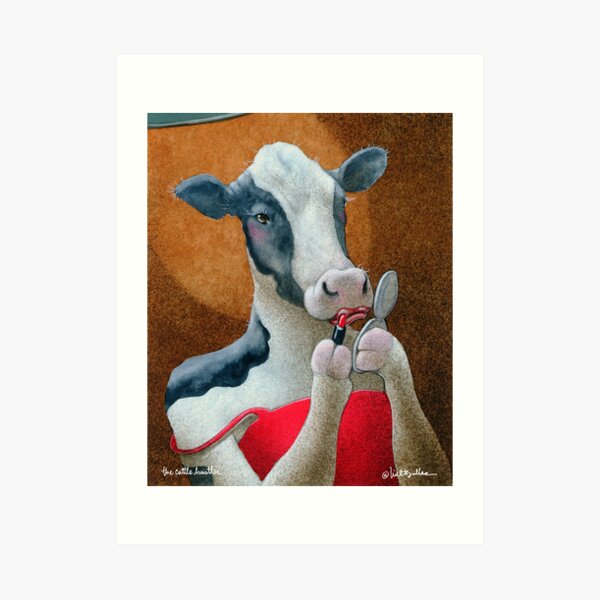 Will Bullas / art print / cattle hustler... / humor / animals Art Print