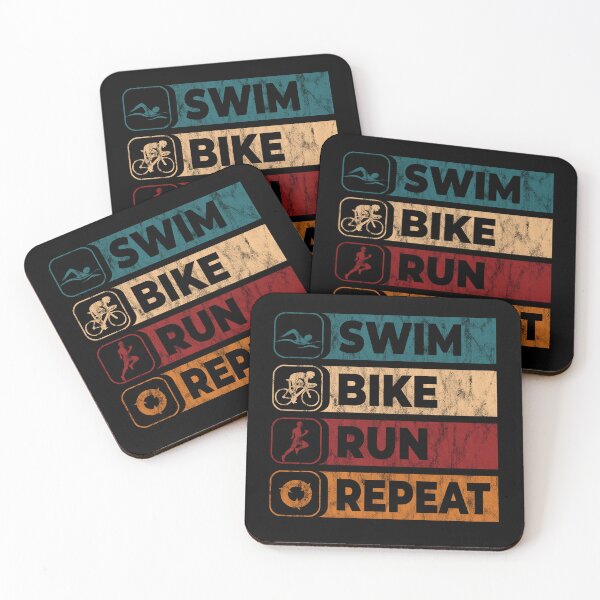 Item preview, Swim Bike Run Repeat Vintage Triathlon designed and sold by Cedinho.