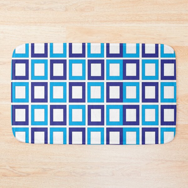 Item preview, Blue Dark Blue Geometric Square Pattern designed and sold by Nisha Prabhu.