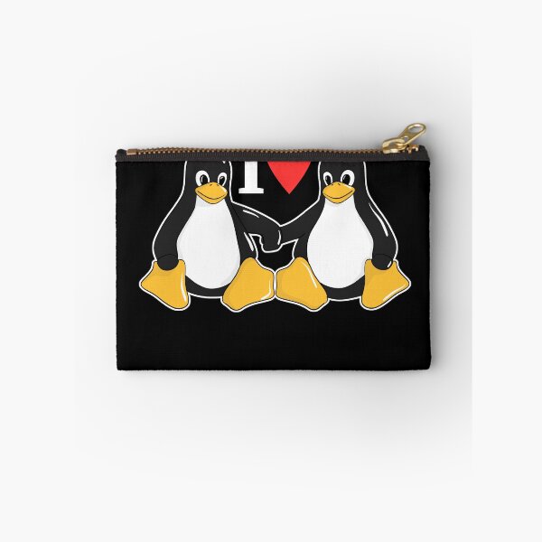 Aperçu de l'œuvre J'aime mon Linux Admin Pingouin Main dans la main créée et vendue par Cedinho.