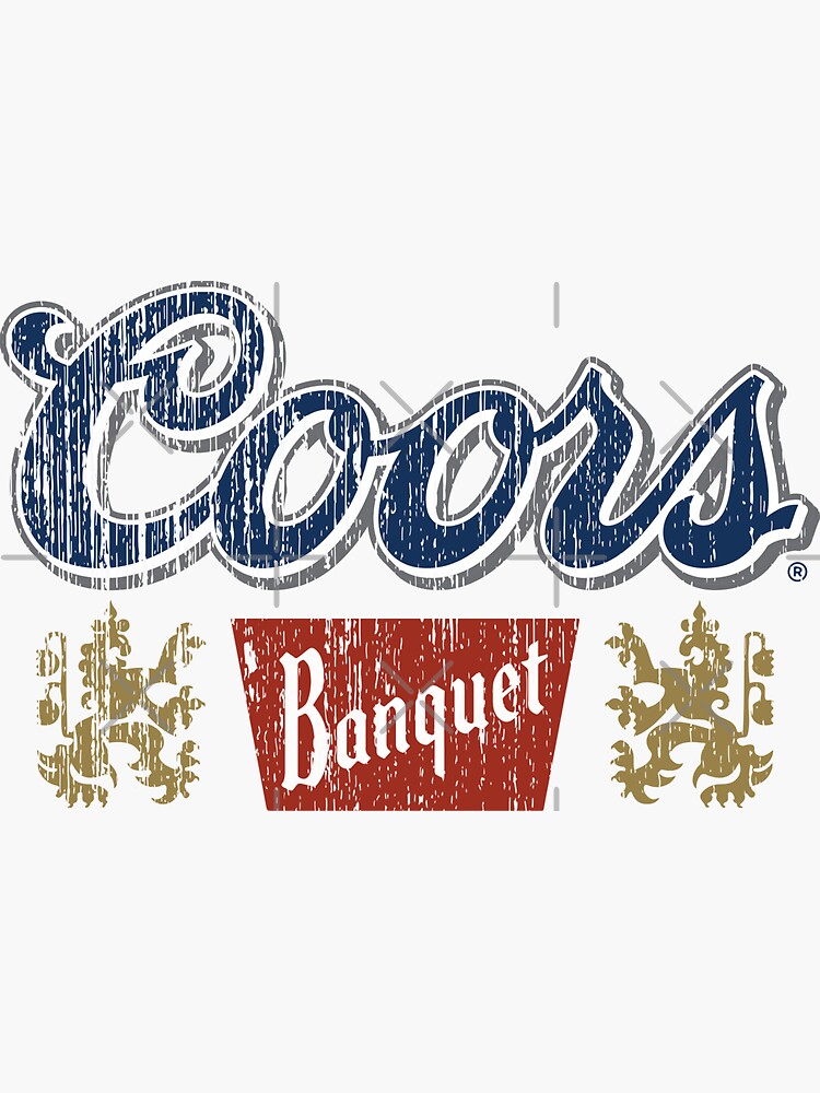 "Coors Banquet (distressed)" Sticker by PixelThread Redbubble