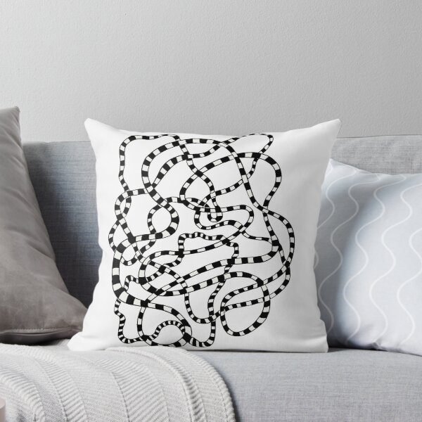 Item preview, Striped Black And White Squiggly Worm designed and sold by roleydesigns.