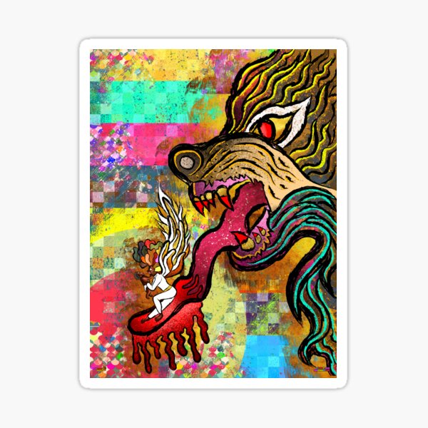 "Sin miedo" (pensamiento oscuro, verdad dura) Pegatina