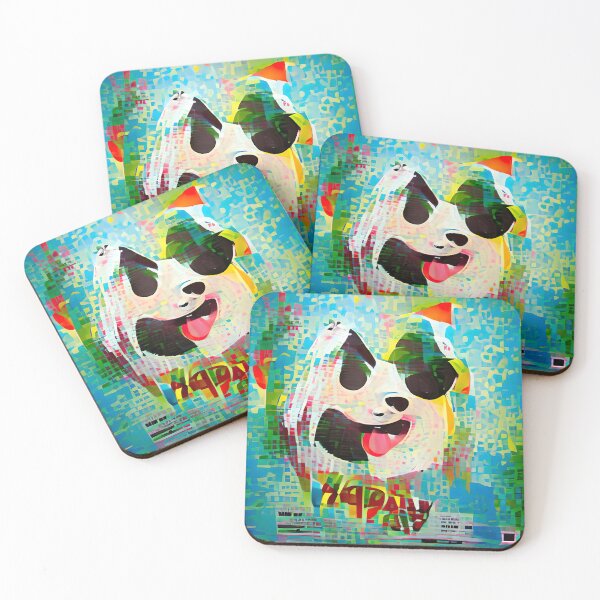 Item preview, Happy Panda Poster Abstract designed and sold by DiscoGypsyFish.
