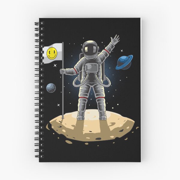 Item preview, Astronaut standing holding flag on moon designed and sold by allprintdesign.