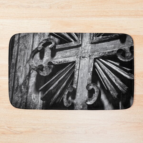 Item preview, Wooden Church Cross in Rome, Italy | Street & Travel Photography | Black & White Fine Art Photo designed and sold by Diana van Neck.
