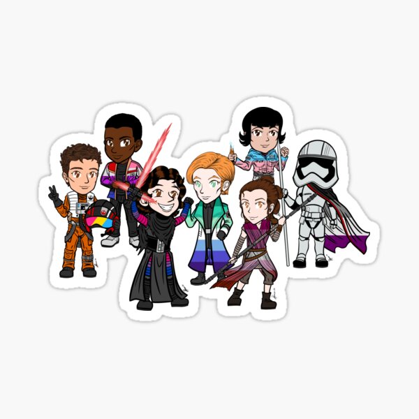Vista previa del artículo con la obra «Pride Wars - Grupo Chibi (mixto)», diseñado y vendido por DarthAstris.