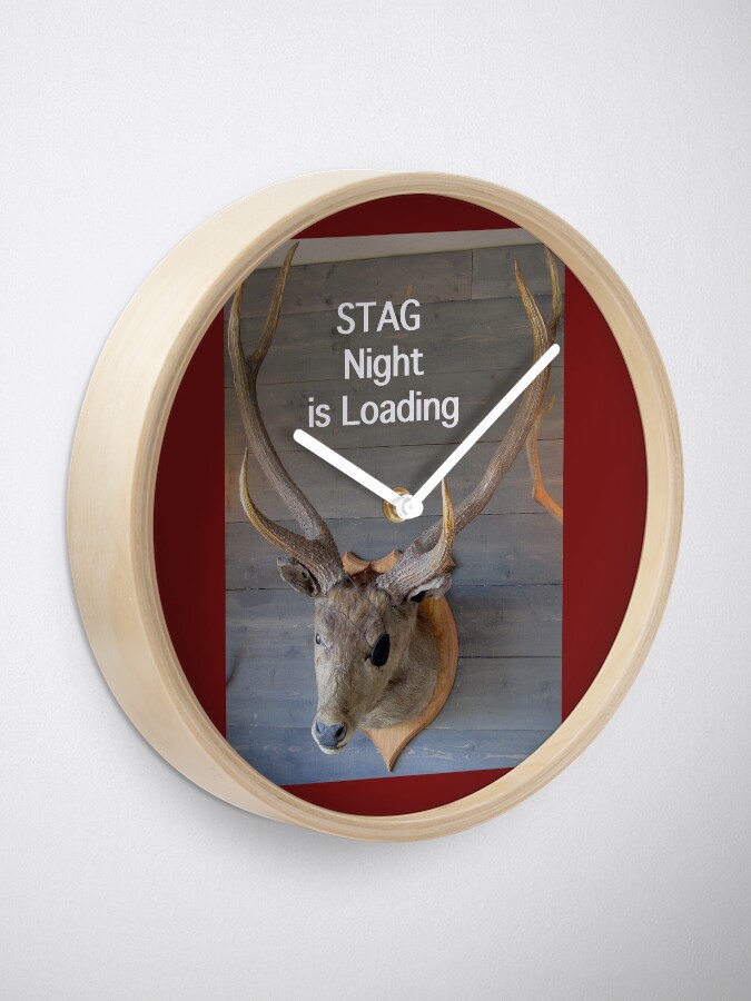 Alternate view of Stag night Clock
