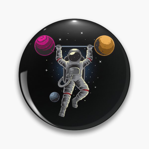 Item preview, Levantamiento de pesas de astronauta en el espacio designed and sold by allprintdesign.
