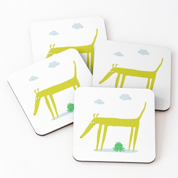 Item preview, Green dog and green frog friendship designed and sold by evellade.