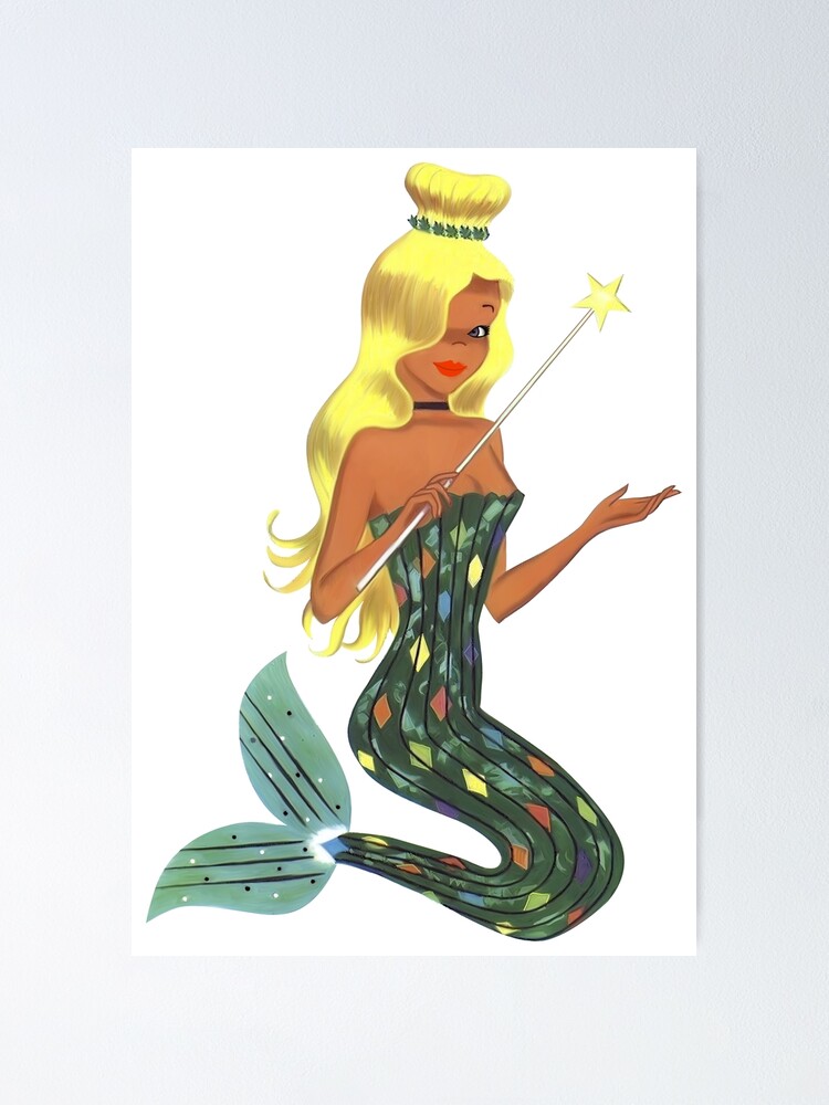 "1951 Chicken of the Sea Canned Tuna Mermaid Mascot" Poster for Sale by