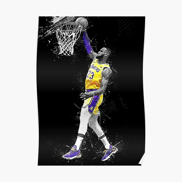 Illustration LeBron James Dunk Poster