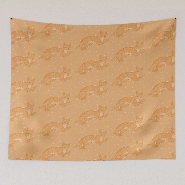 Item preview, Happy sleepy orange tabby cat designed and sold by Kristoffersson.