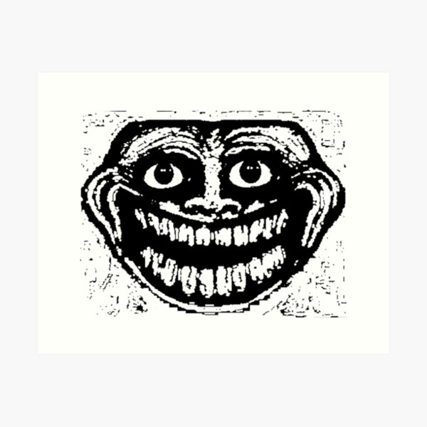 Print on canvas Troll Face Ugly Fun Meme (50 cm x 40 cm)